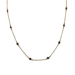 Zaffiro blu No Heat da un metro, collana di zaffiri da collezione