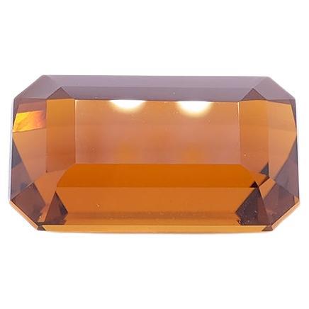 Octagon Cut No Heat Brownish-Orange Rectangular Tourmaline Cts 11.01 with GRS Certificate For Sale