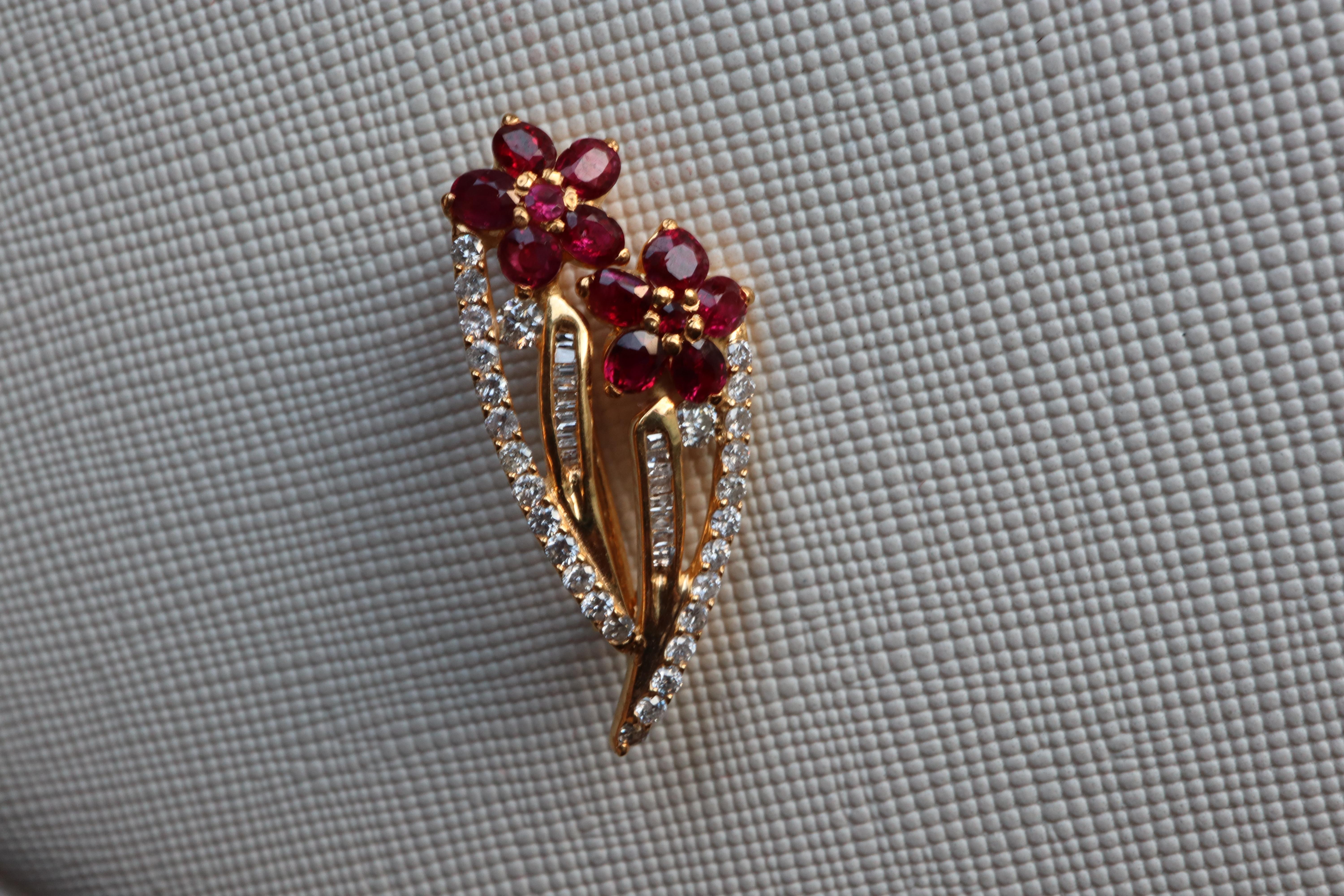 This Pigeon Blood Burma Ruby brooch is more than just an accessory; it's a versatile piece that effortlessly adds a touch of elegance and personality to any ensemble. Acting as a statement piece, it not only reflects your individual style but also