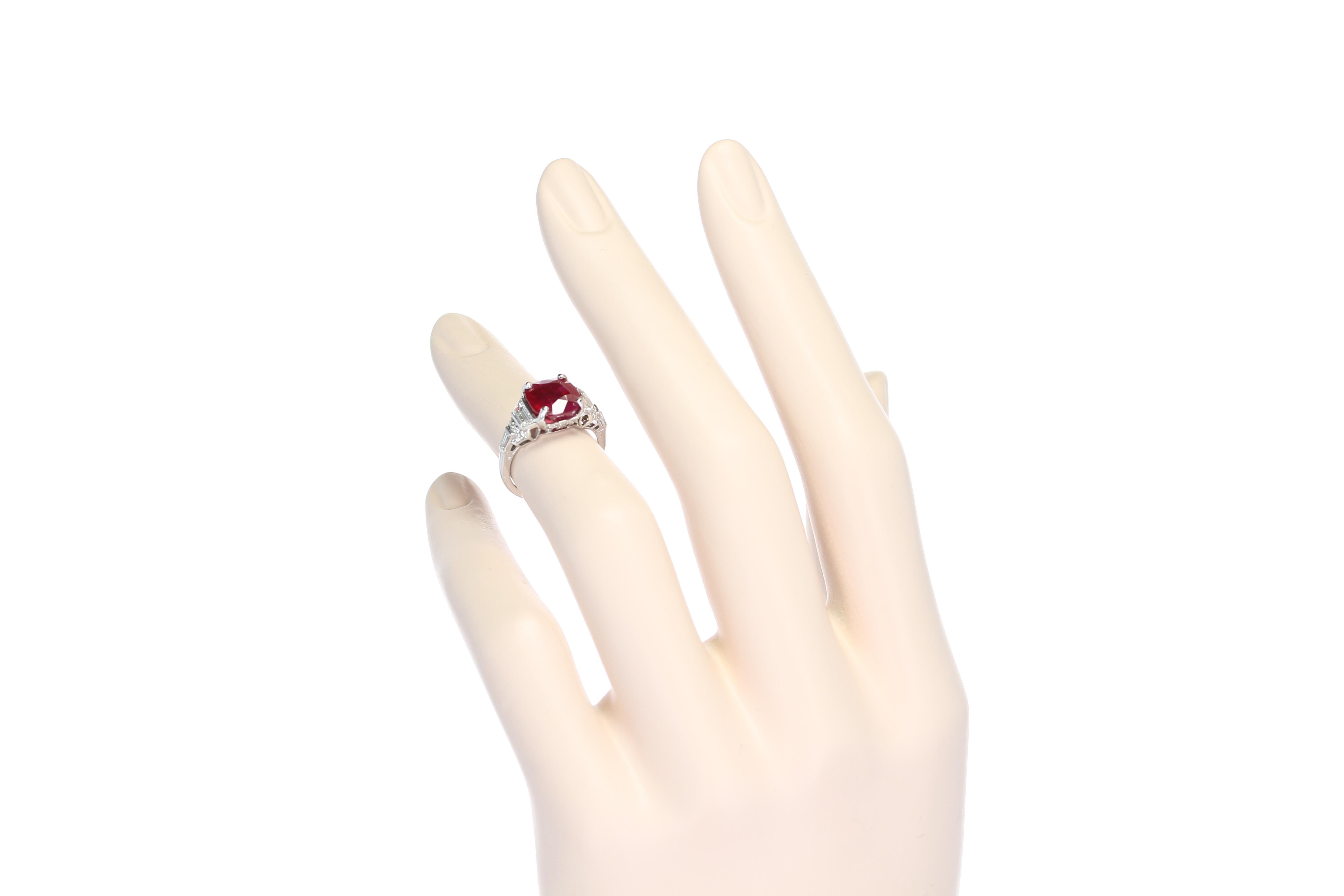 untreated ruby engagement ring