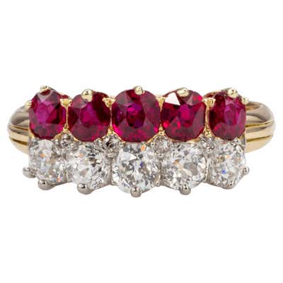 No Heat Burma Ruby Diamond Platinum Engagement Ring For Sale at 1stDibs ...