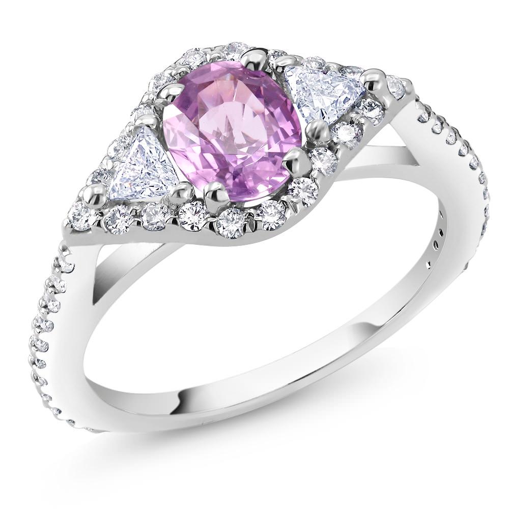 Eighteen Karat Gold No Heat Pink Sapphire Diamond Cocktail Ring GIA Certified In New Condition In New York, NY