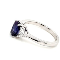 No Heat Change of Color GRS Sapphire Ring 'Violet to Purple' Carats 1.52 Ring
