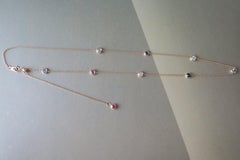 Halskette ohne Hitze mit bunten Saphiren Yard (Sapphire Station Halskette)