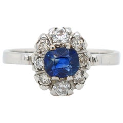 No Heat Kashmir Sapphire and Diamond Ring