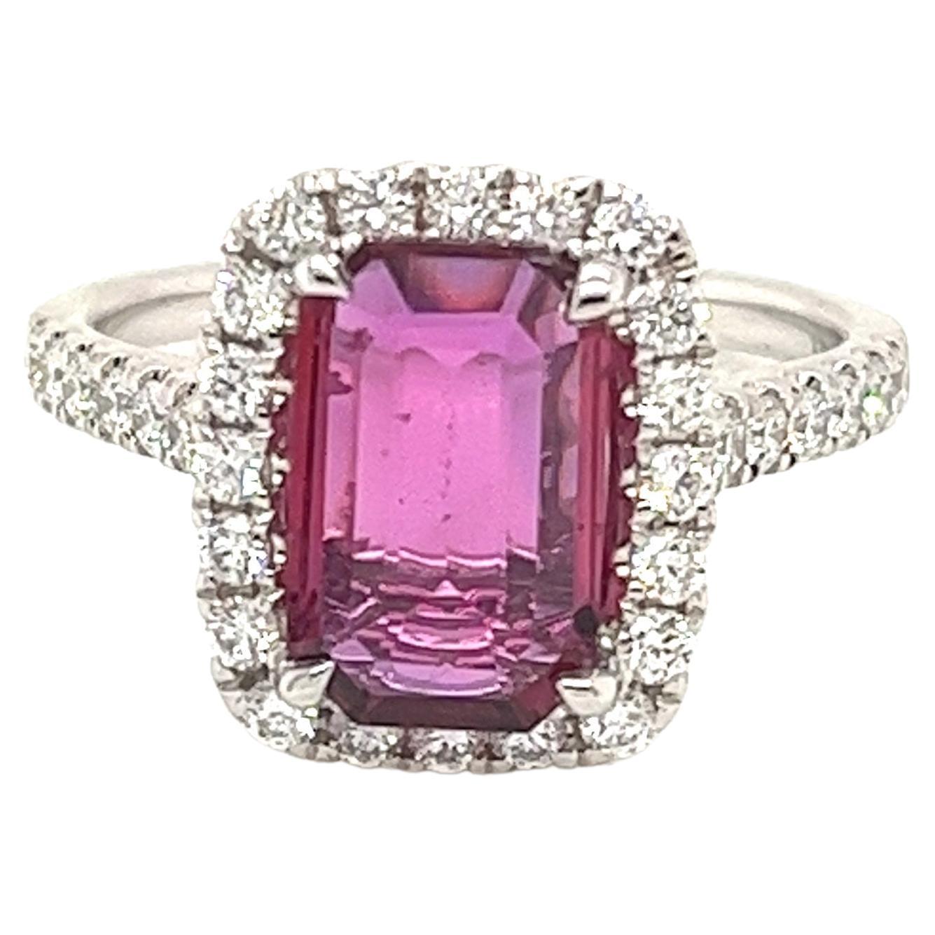 Certified No Heat Ruby with Yellow Diamond Ring Set in 18 K Gold For ...