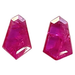 No Heat Ruby Pair 4.87 Carats for Gem Quality Earrings Cutstone Natural Gemstone