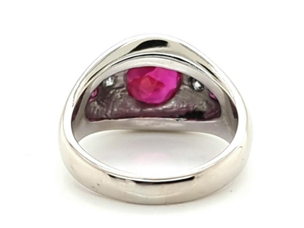 NO HEAT Rubin-Ring GIA 2ct Burma Taubenblut VS Diamant Original 1930er Jahre Art Deco 4