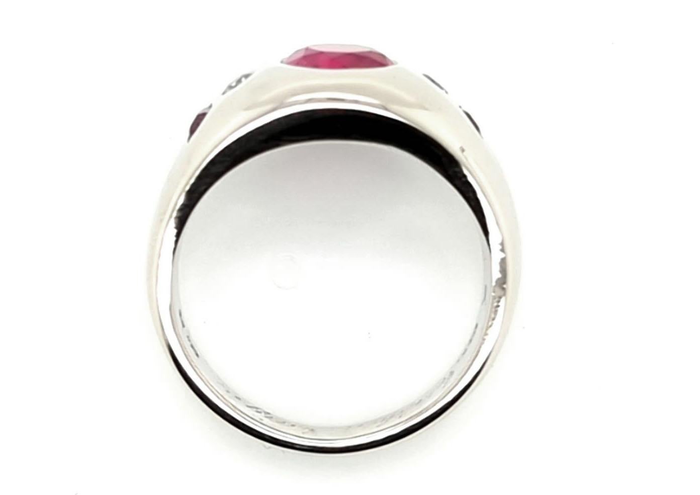NO HEAT Rubin-Ring GIA 2ct Burma Taubenblut VS Diamant Original 1930er Jahre Art Deco (Ovalschliff)