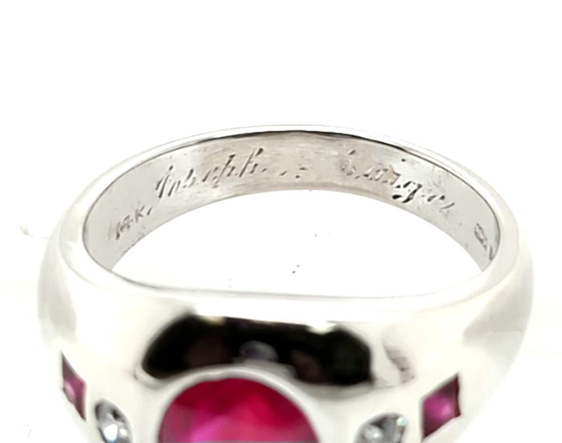 NO HEAT Rubin-Ring GIA 2ct Burma Taubenblut VS Diamant Original 1930er Jahre Art Deco 3