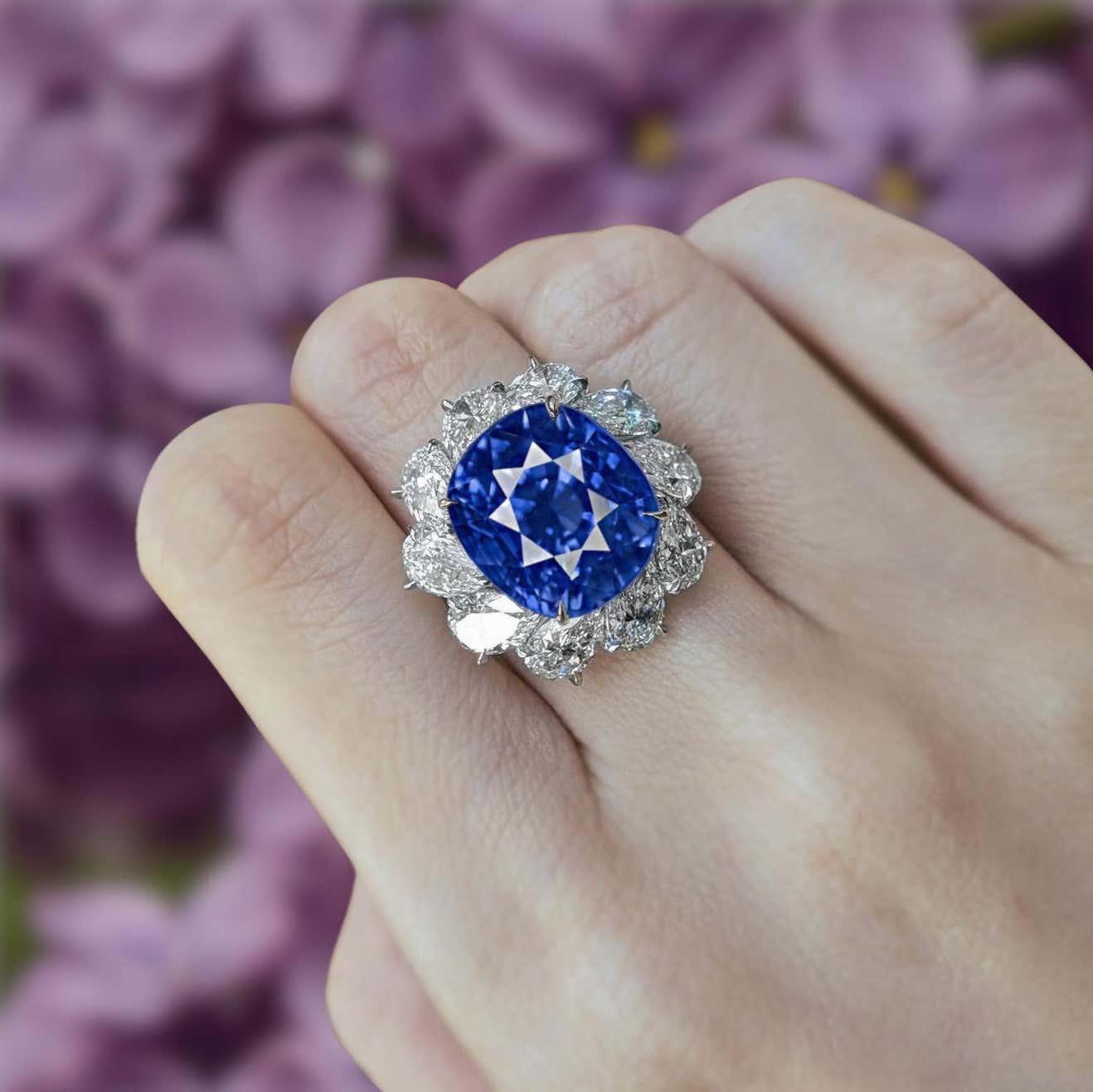 
This exquisite cushion cut authentic Kashmir sapphire is absolutely stunning.

Displaying the lustrous, velvety blue hue so beloved in these rare kashmir gemstones, this rare and important sapphire is completely untreated.

Having an extraordinary
