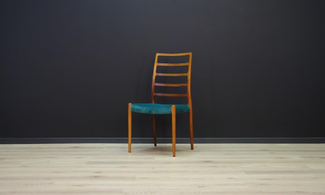 Mid-Century Modern N.O Moller Chair Vintage Danish Design Green Rosewood, 1960s For Sale
