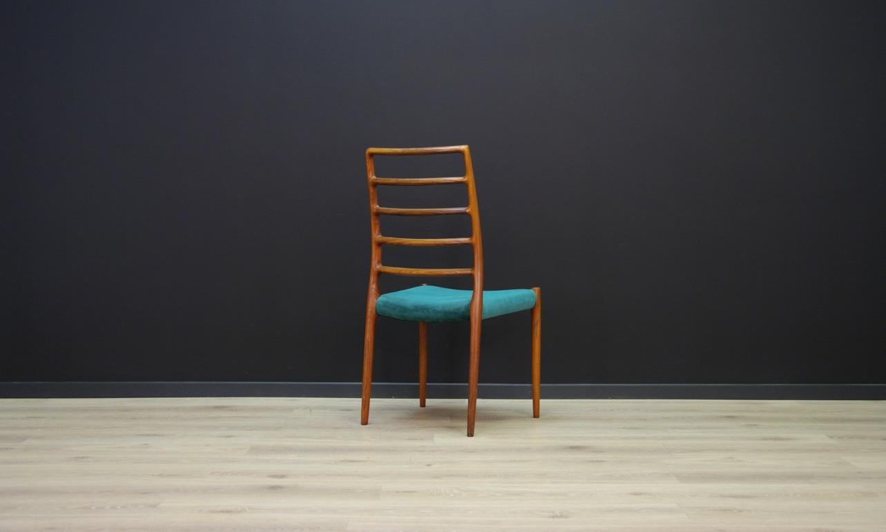 N.O Moller Chair Vintage Danish Design Green Rosewood, 1960s In Good Condition For Sale In Szczecin, Zachodniopomorskie