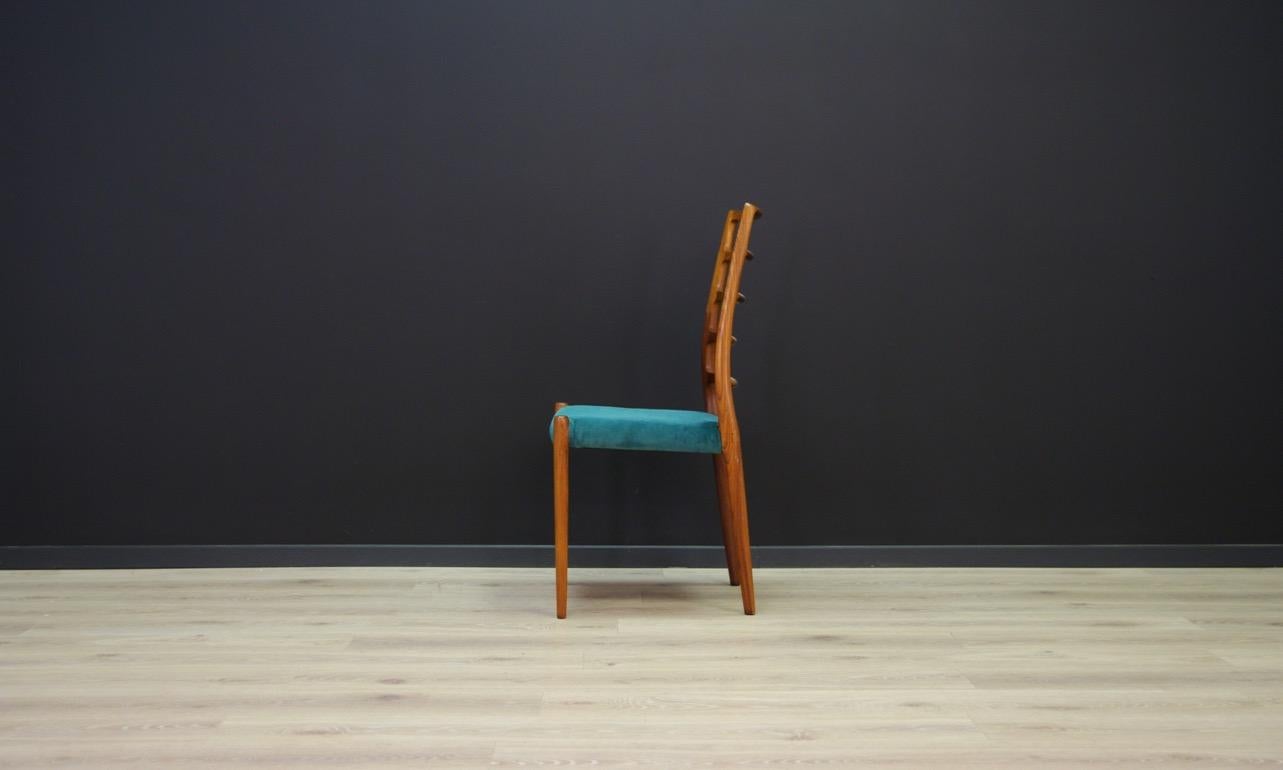 N.O Moller Chair Vintage Danish Design Green Rosewood, 1960s For Sale 1
