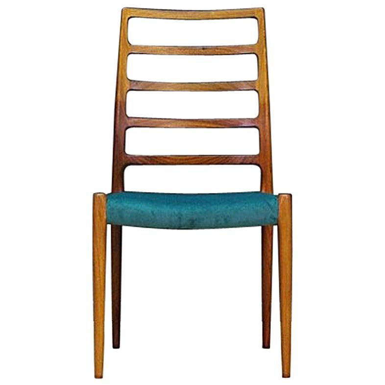 N.O Moller Chair Vintage Danish Design Green Rosewood, 1960s For Sale