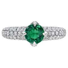 No-Oil Colombian Emerald Platinum Ring – Rare Treasure By Merkaba Beverly Hills