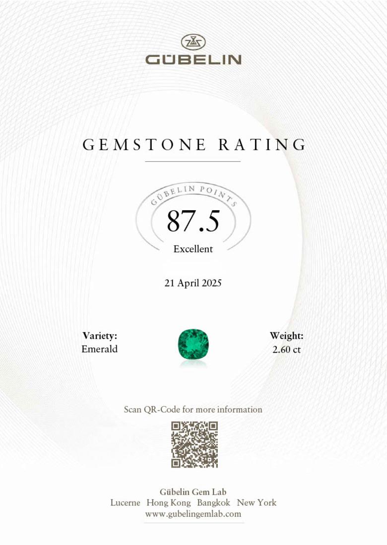 No Oil, Matched Pair of Colombian Cushion-Cut Emeralds, Gübelin Certified en venta 3