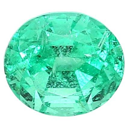 No Oil Oval Shape Loose Emerald from Russia 1.38 Carat For Sale