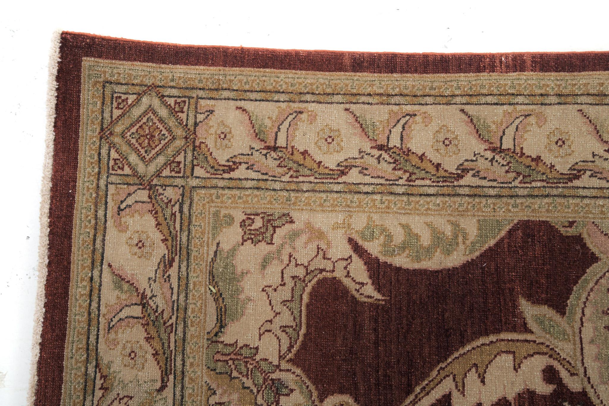 Afghan Mehraban - Tapis à teinture naturelle Arts & Crafts Design - Collection Bliss D5265 en vente