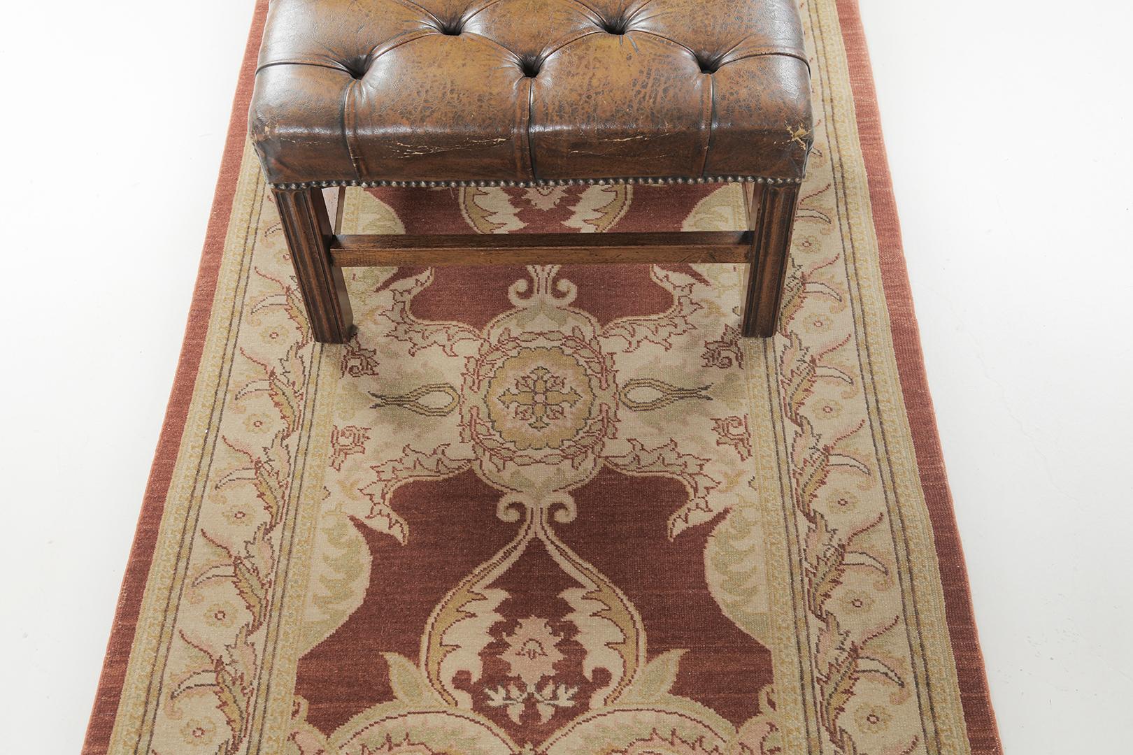 Mehraban - Tapis à teinture naturelle Arts & Crafts Design - Collection Bliss D5265 Neuf - En vente à WEST HOLLYWOOD, CA