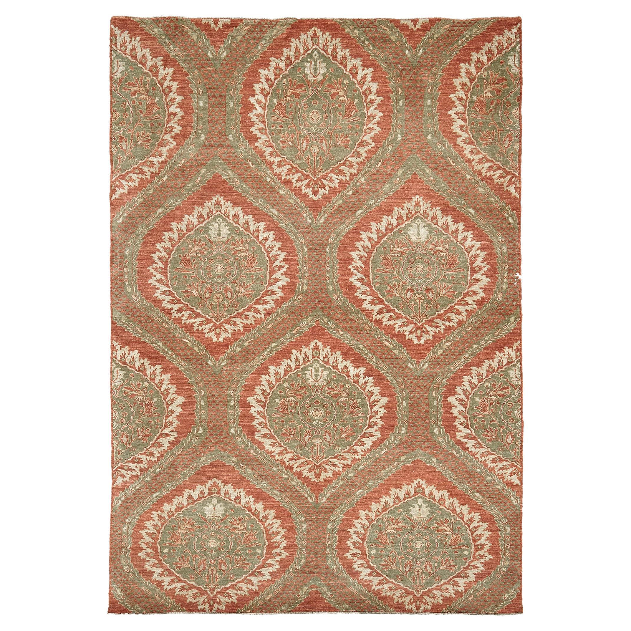 Mehraban Natural Dye Transitional Style Arts and Crafts Rug D5207 For Sale