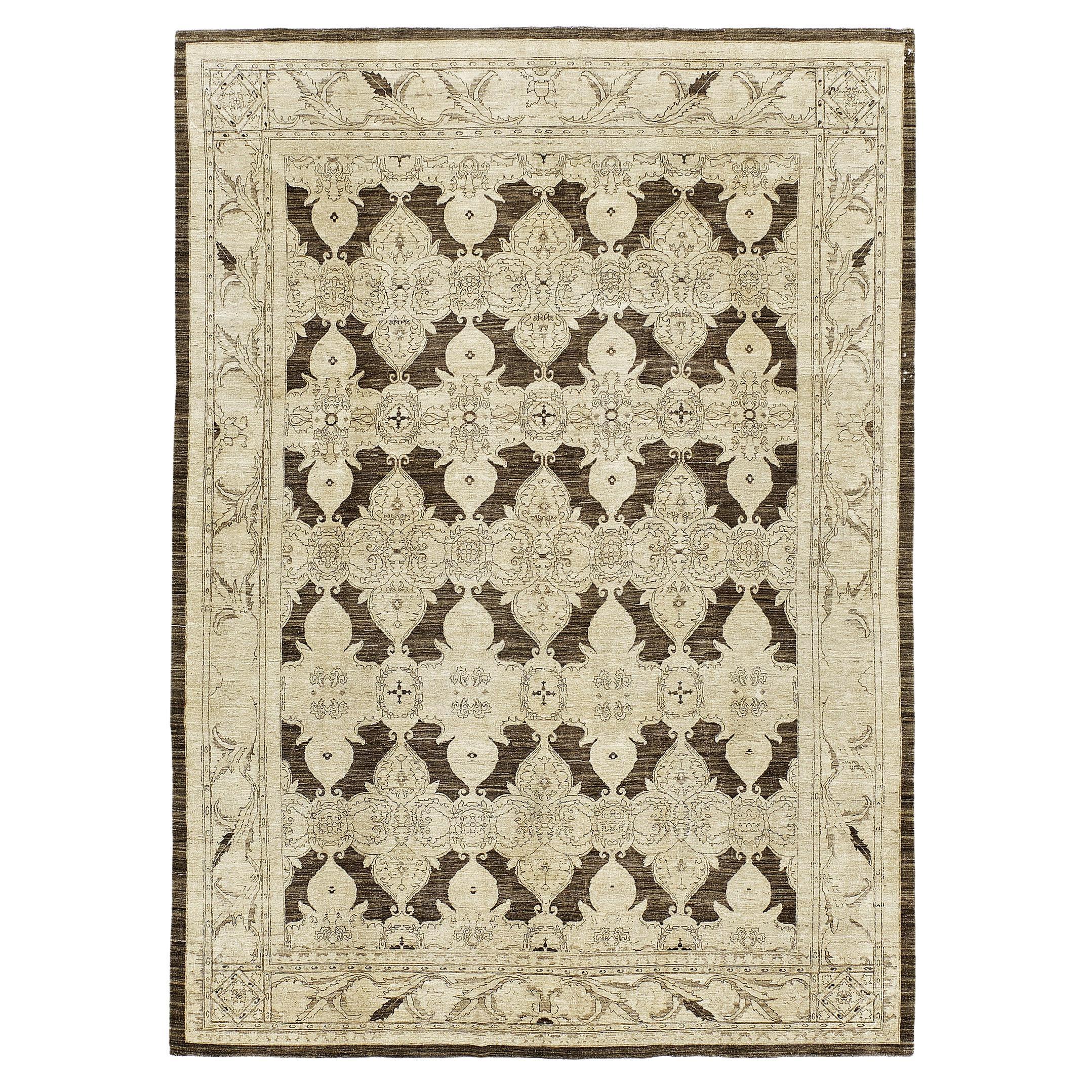 Mehraban Vintage Style Arts and Crafts Design Rug For Sale