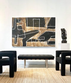 No Reason par Murray Duncan - Technique mixte sur panneau, art moderne abstrait et géométrique