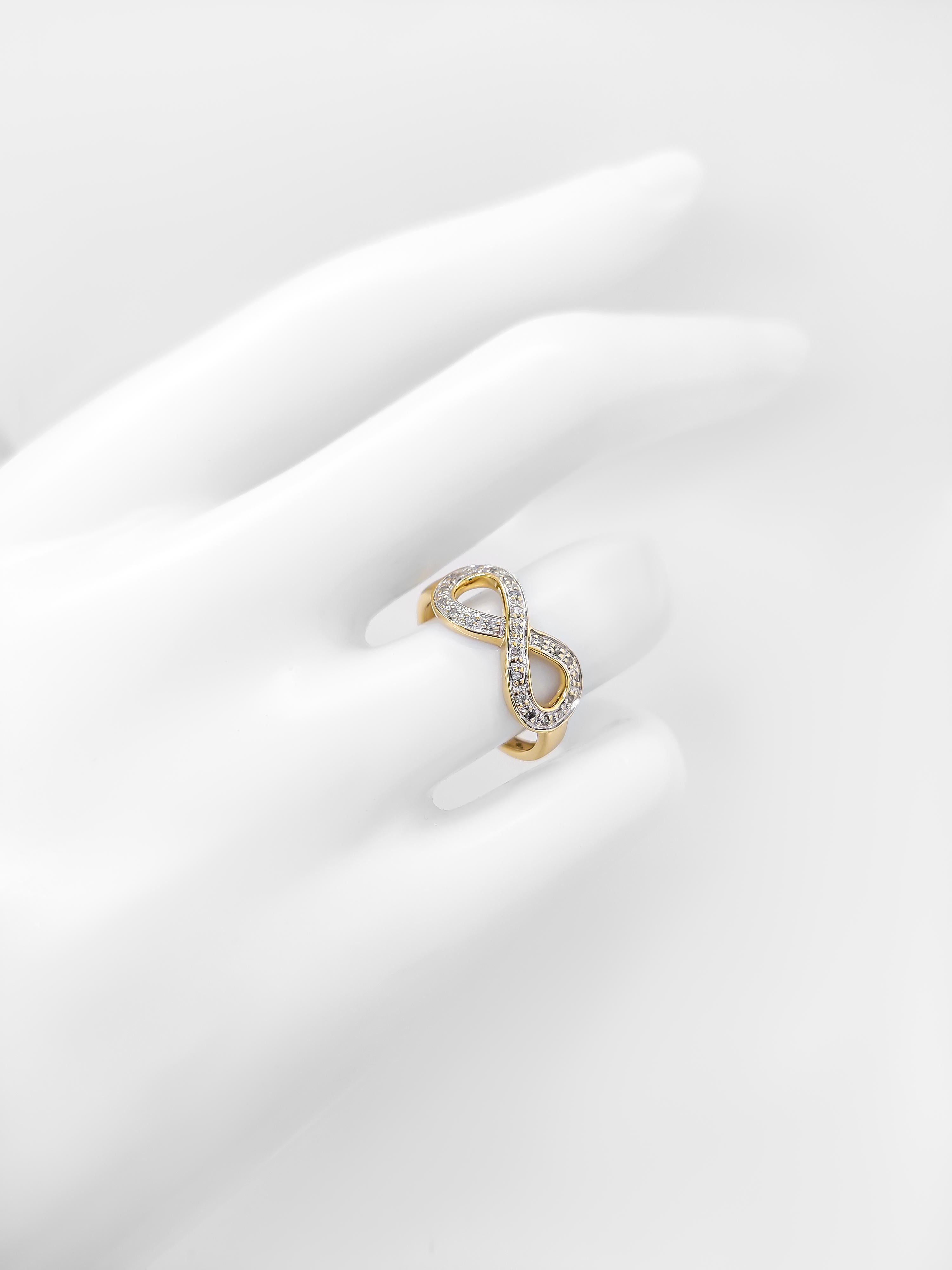 NO RESERVE 0.08CT Round Diamond Yellow Gold In New Condition For Sale In Ramat Gan, IL