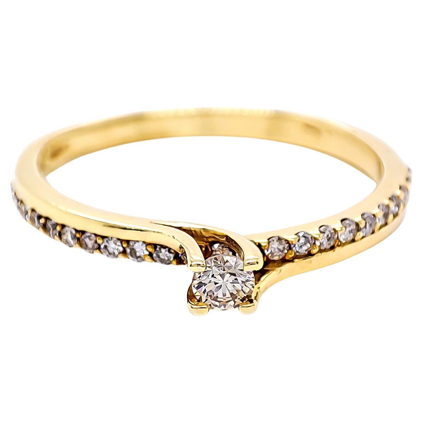 0.24ctw Round Diamond Ring 14K Yellow Gold