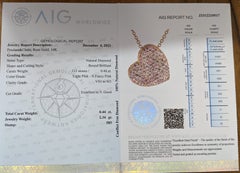 $1 KEIN RESERVE! 0.44Ct Fancy Pink Diamond 14 kt. Gold-Anhänger-Halskette
