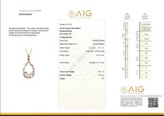 PAS DE RÉSERVE ! 0.50 Ct Fancy Pink Diamond 14 kt. Collier à pendentifs en or rose