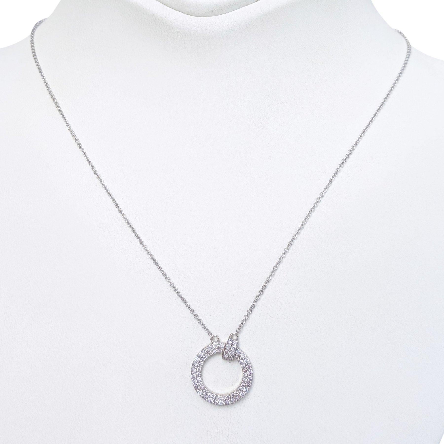 Round Cut NO RESERVE! 0.50 Ct Fancy Pink Diamond 14 kt. White Gold Pendant Necklace