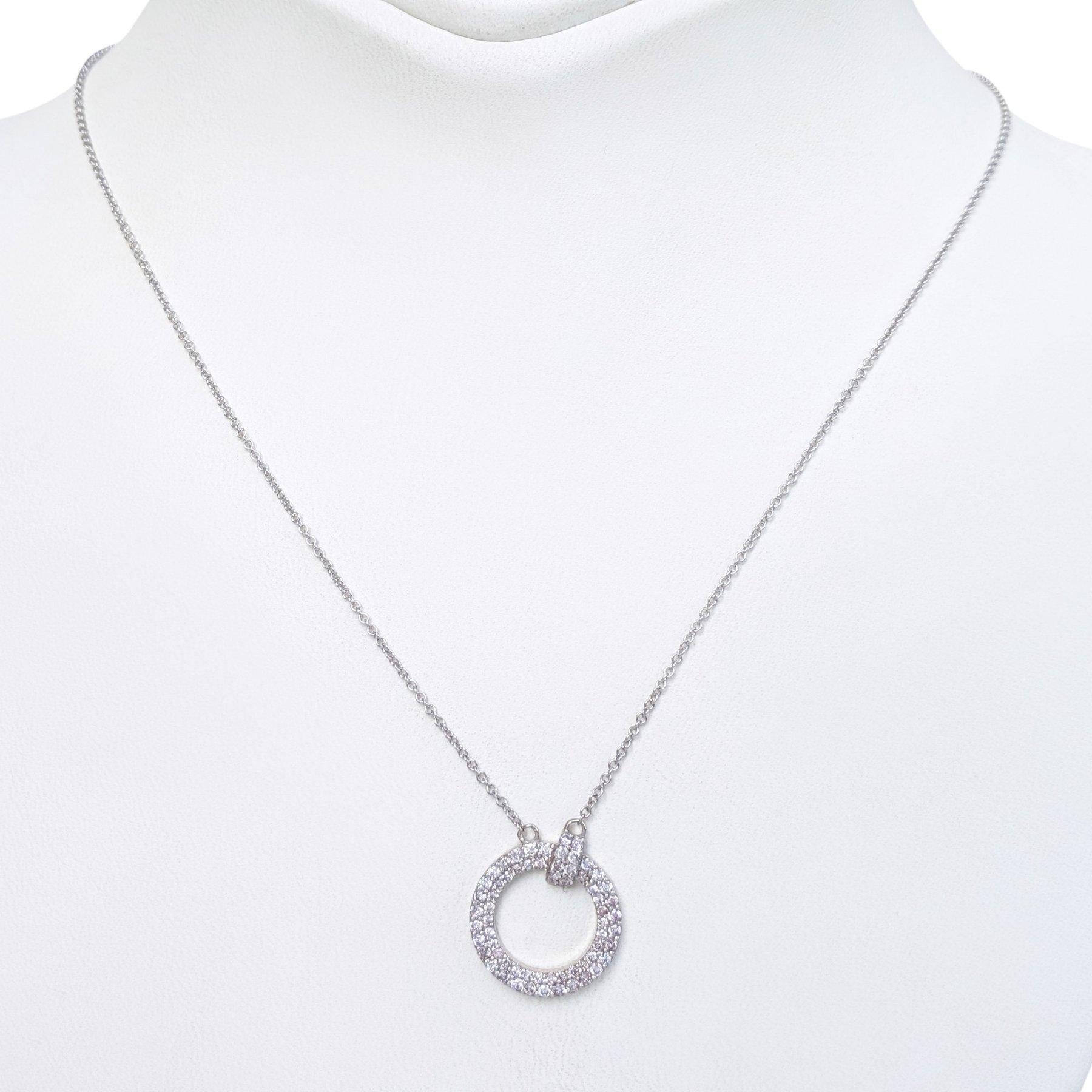 NO RESERVE! 0.50 Ct Fancy Pink Diamond 14 kt. White Gold Pendant Necklace In New Condition For Sale In Ramat Gan, IL