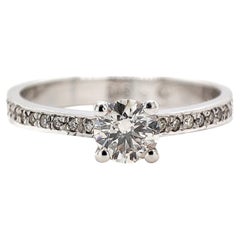 NO RESERVE 0.63CTW Engagement Diamond Ring 14K White Gold