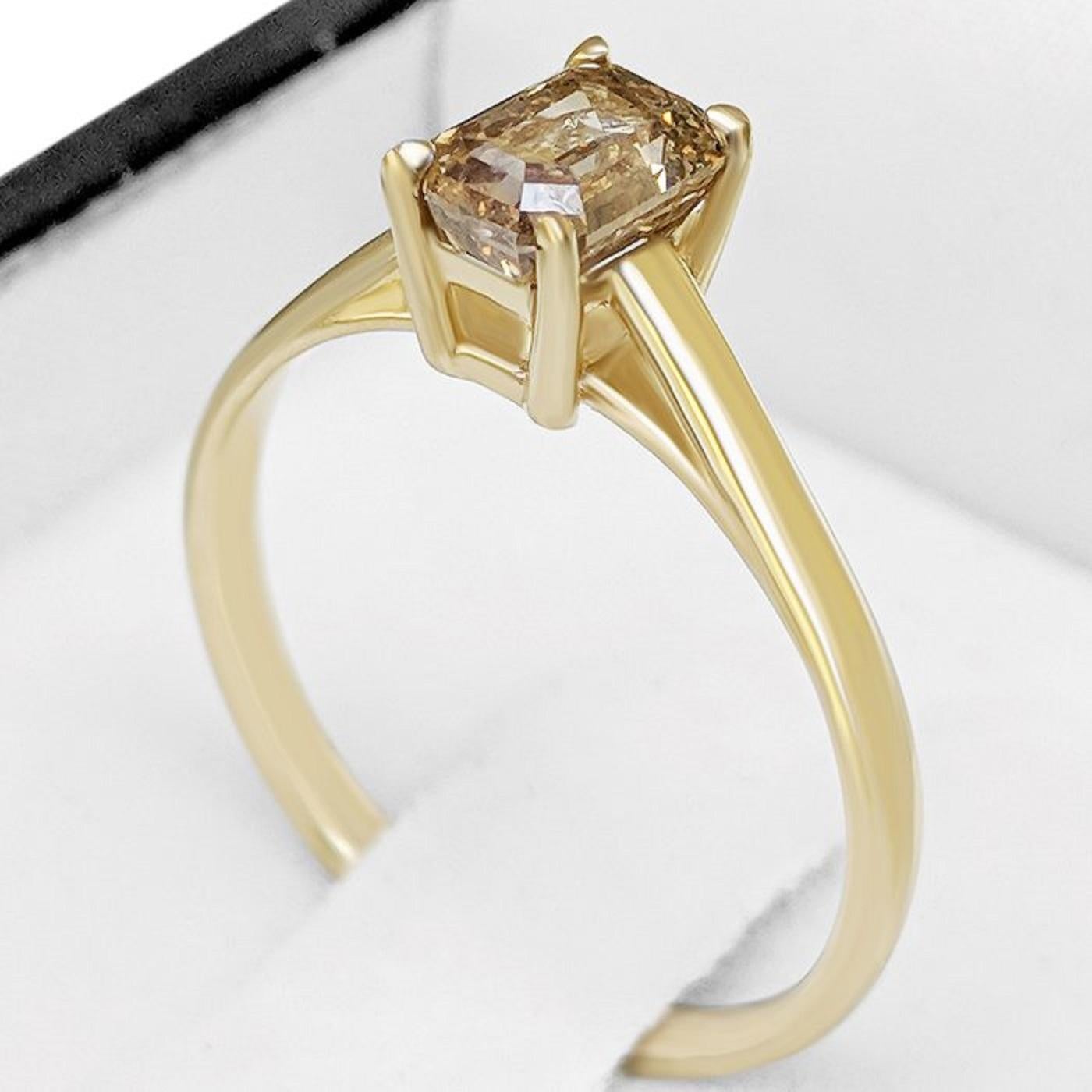 NO RESERVE! 1.00 Carat Fancy Diamonds - 14 kt. Gold - Ring In New Condition In Ramat Gan, IL
