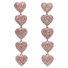 ¡SIN RESERVA! 1.00Cttw Fancy Pink Diamantes - 14 kt. Oro rosa - Pendientes