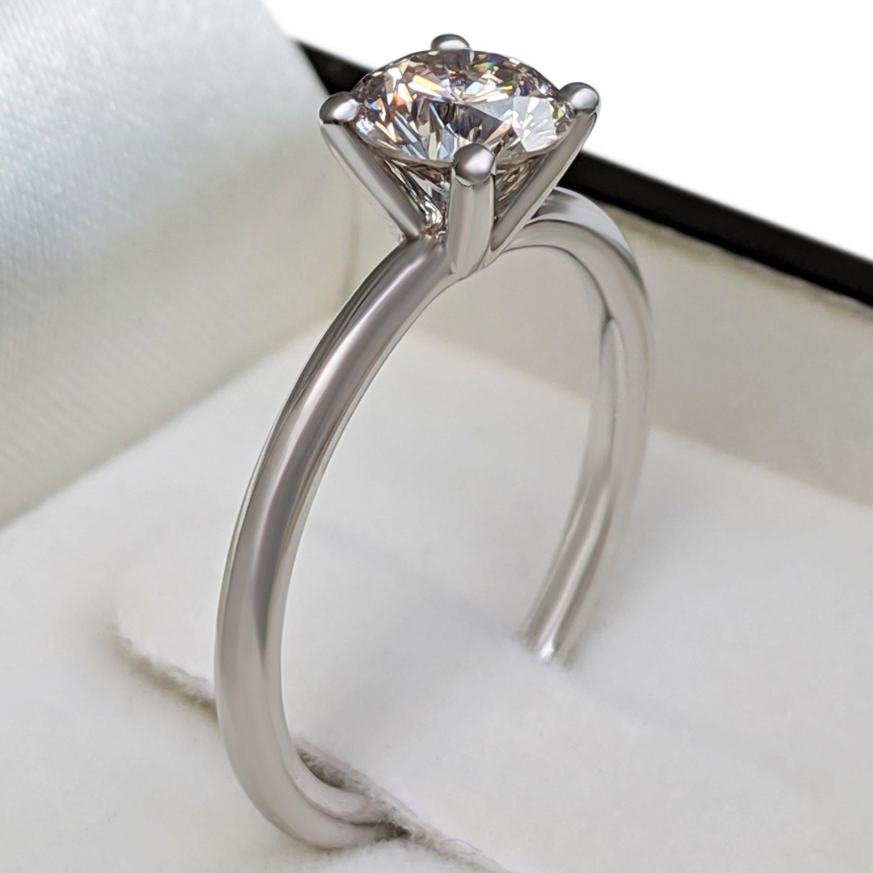 Women's $1 NO RESERVE! 1.06 Carat Diamond - 14 kt. White gold - Ring  For Sale