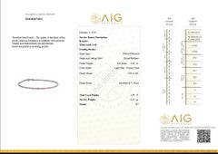 ¡SIN RESERVA! 1,06 quilates Fancy Light Pink Diamond Tenis Pulsera de oro blanco de 14 quilates