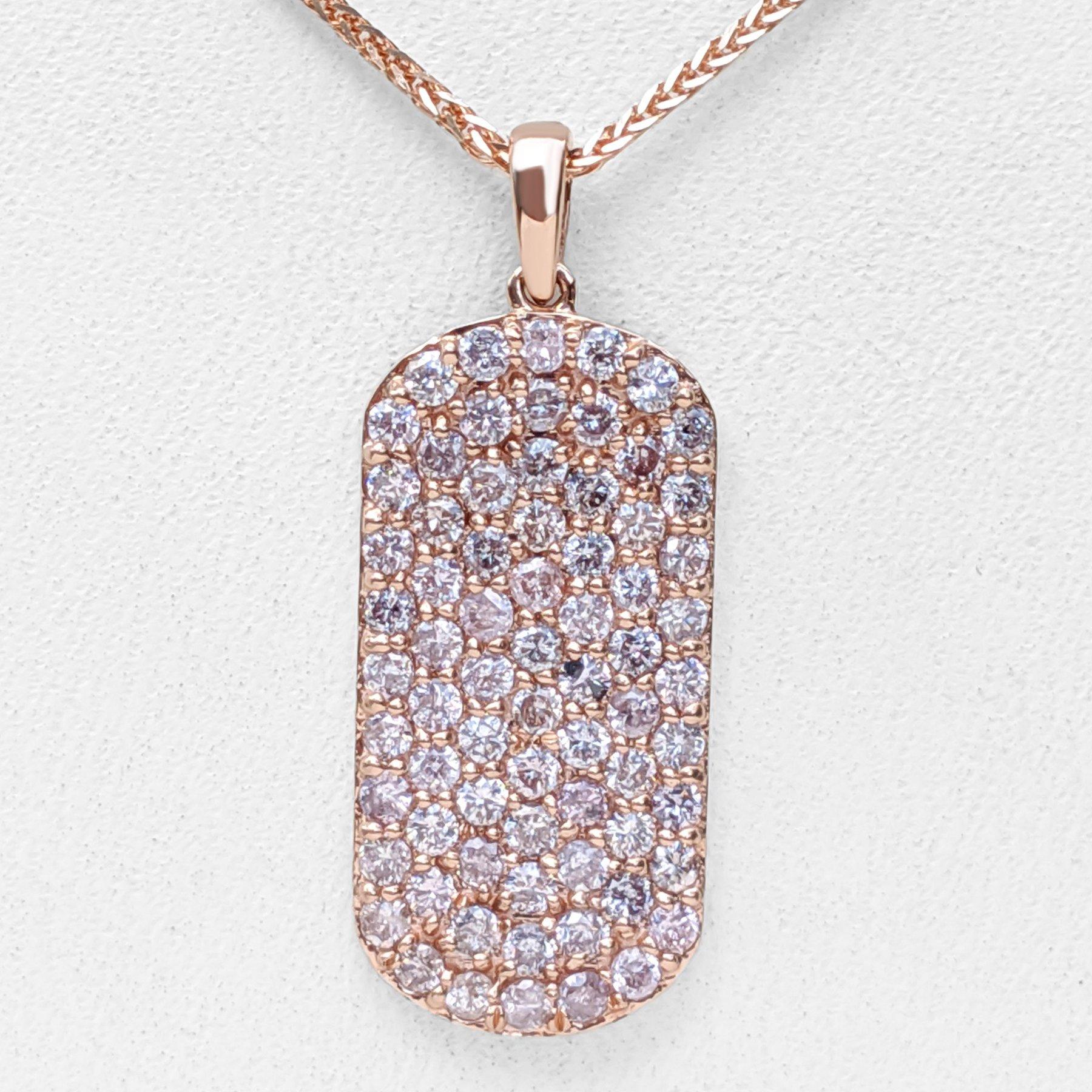 Center Stone:
___________
Natural Diamond
Cut: Round Brilliant
Carat: 1.10 carat
Color: Light Pink
Clarity: VS-SI

Necklace Length Range: 42-45 cm

VAT and TAXES:
Please be aware that your country of residence may impose customs and import