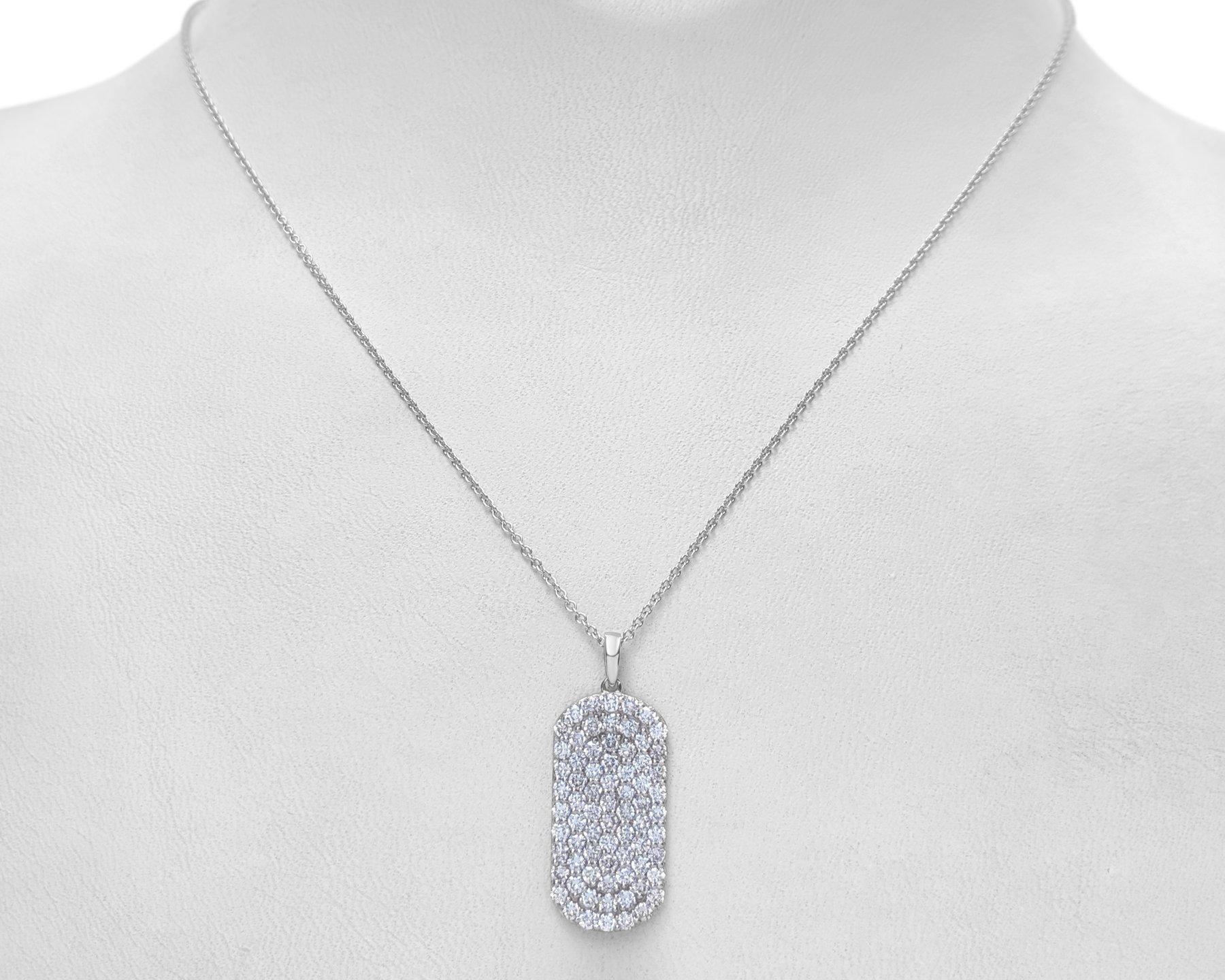 KEIN RESERVE! 1,10 Ct Fancy Pink Diamond 14 kt. Weißgold-Anhänger-Halskette im Zustand „Neu“ in Ramat Gan, IL