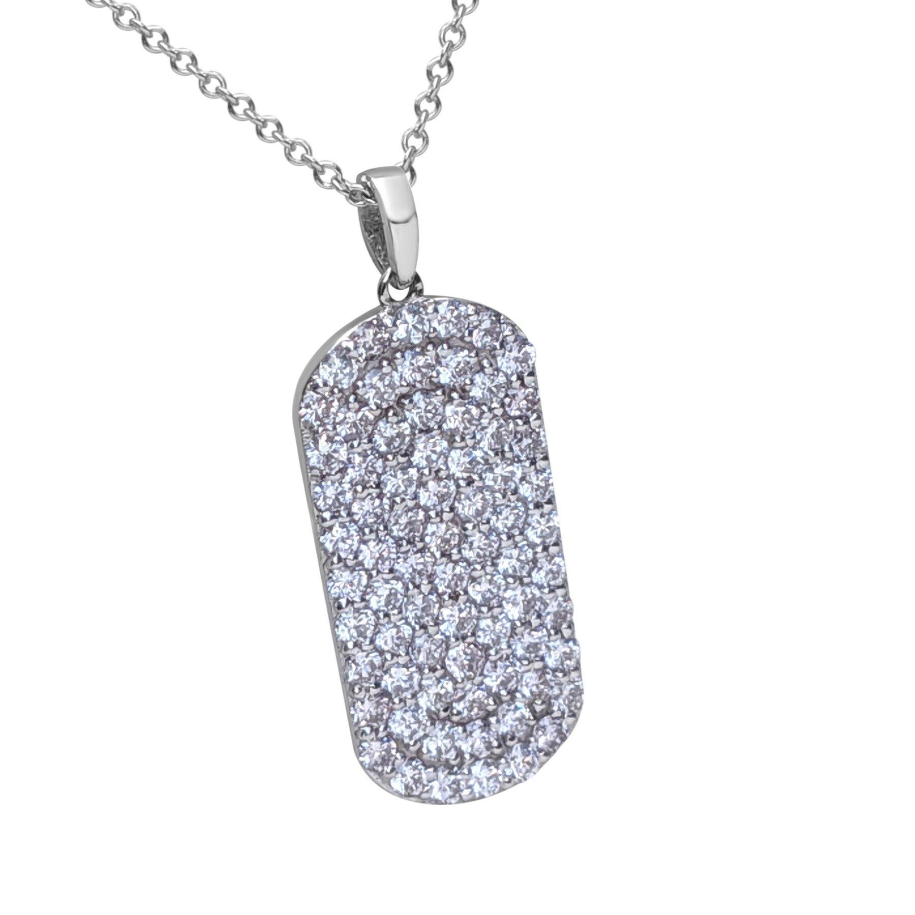 KEIN RESERVE! 1,10 Ct Fancy Pink Diamond 14 kt. Weißgold-Anhänger-Halskette 1