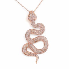 NO RESERVE - Collier pendentif en or rose 14k avec 1.11ct Round Fancy Pink Diamond