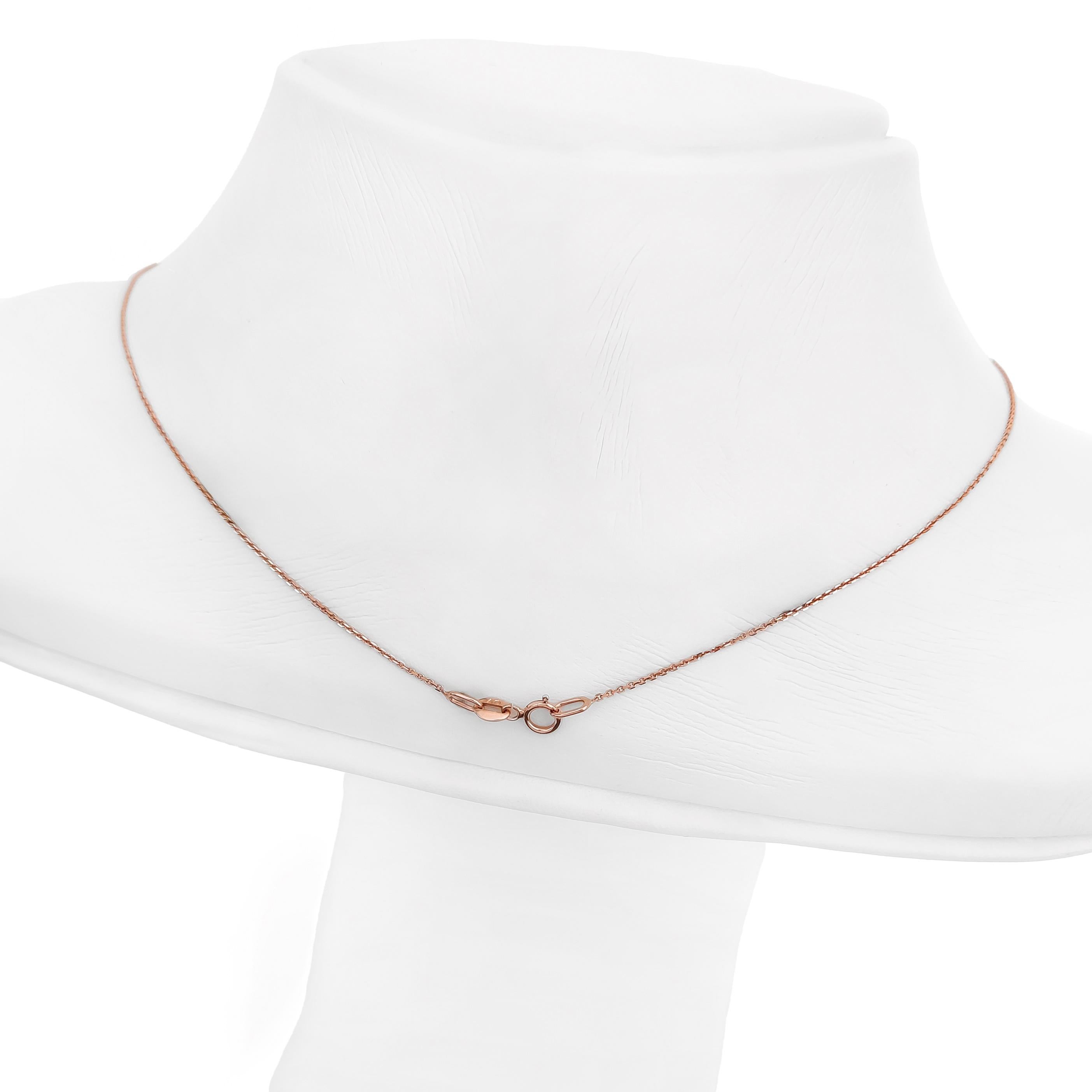 1.13ct Fancy Pink Diamond 14k Rose Gold Pendant Neckalce For Sale 1