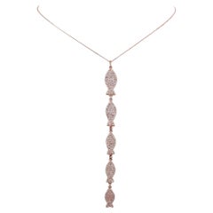 1.13ct Fancy Pink Diamond 14k Rose Gold Pendant Neckalce