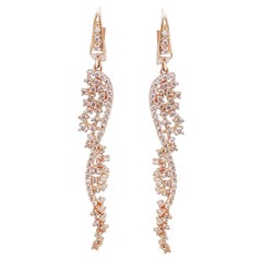 KEIN RESERVE! 1,20 Cttw Fancy Pink Diamond - 14kt Gold - Rose Gold - Ohrringe