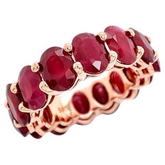 14,83 Karat natürlicher Rubin Ewigkeitsring 14k Roségold