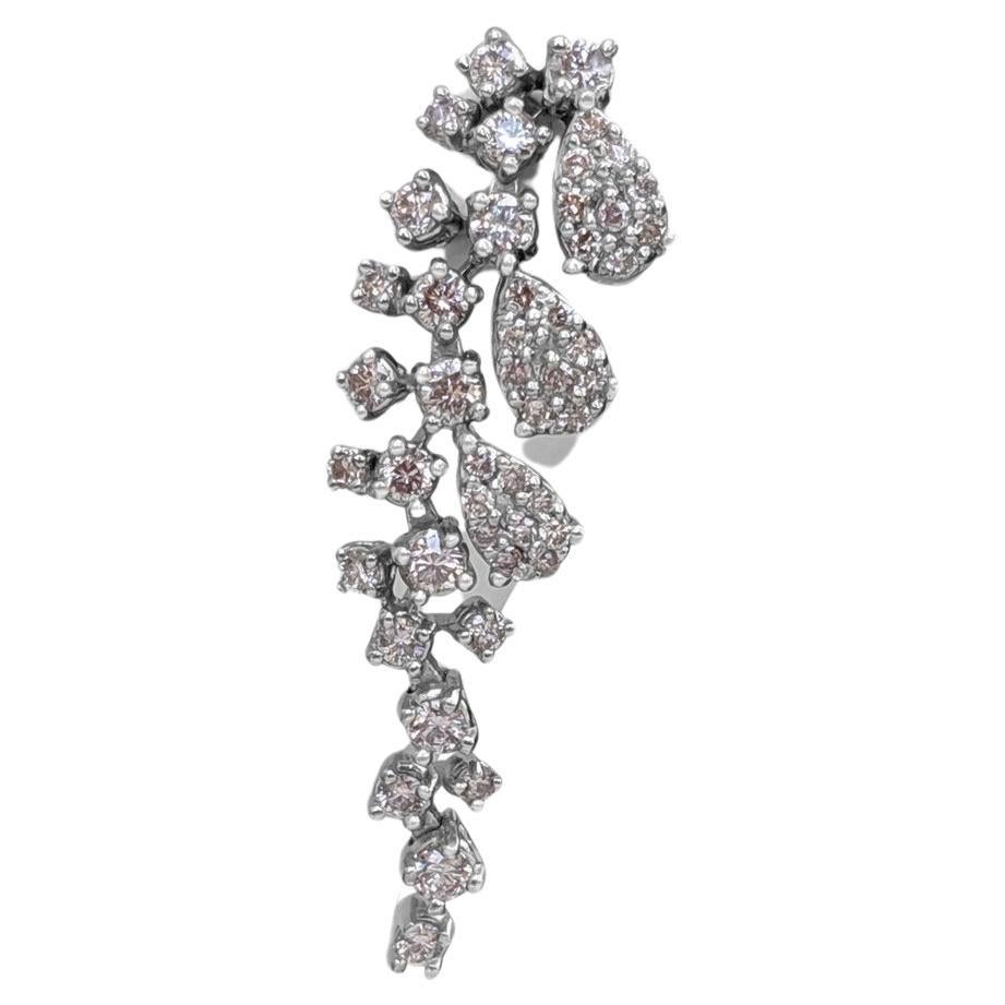 NO RESERVE! 1.50 Cttw Fancy Light Pink Diamonds - 14 kt. White gold - Earrings