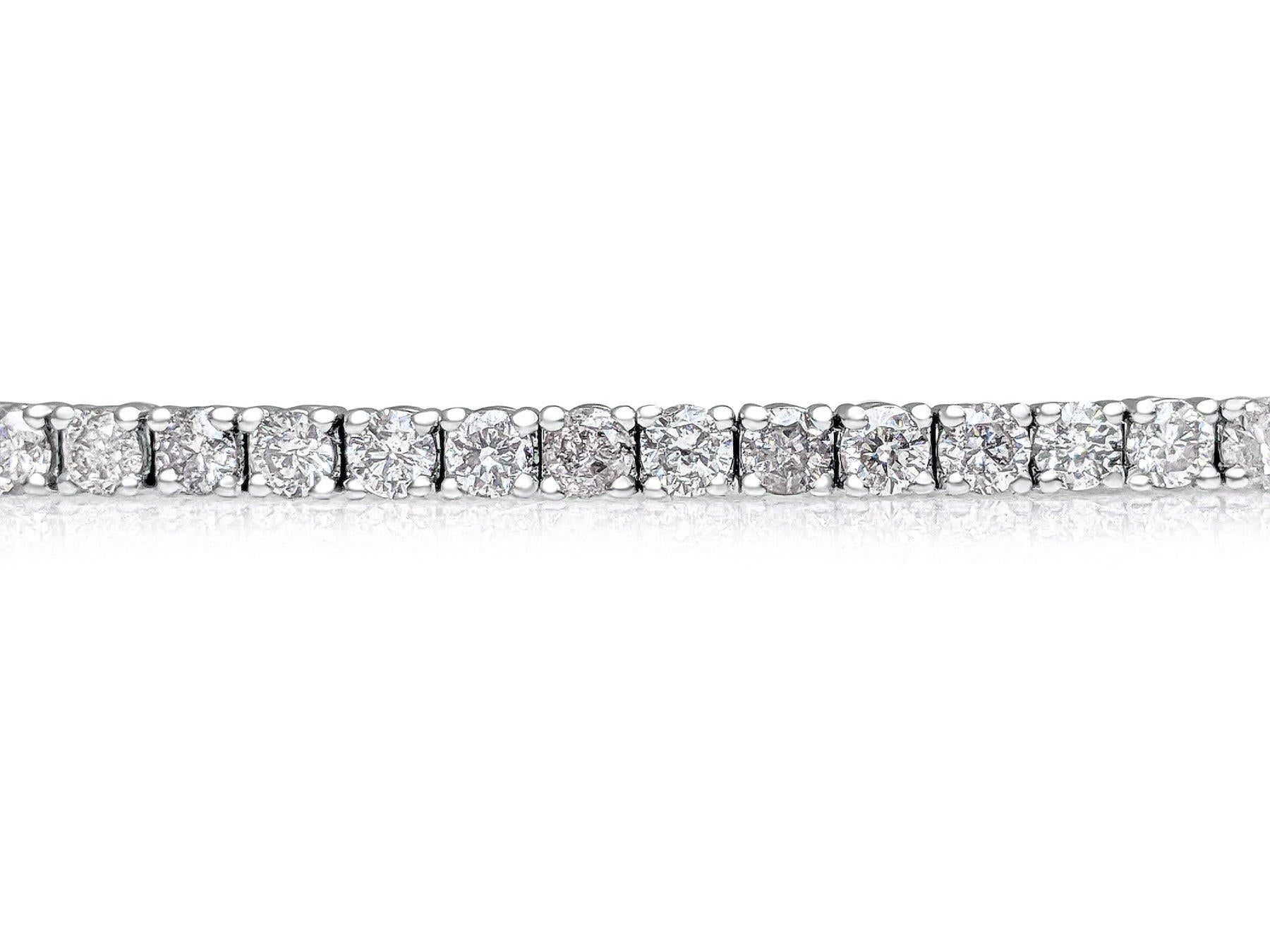 Art Déco NESSUNA RISERVA!  -  Bracciale Tennis con diamanti 1,50 carati E-G in oro bianco 14K in vendita