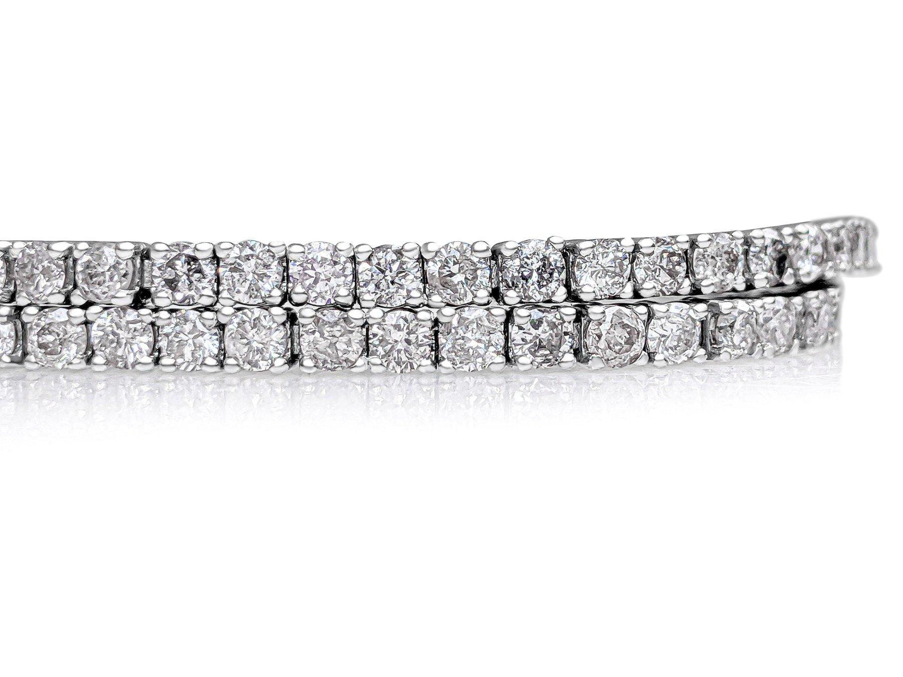 NESSUNA RISERVA!  -  Bracciale Tennis con diamanti 1,50 carati E-G in oro bianco 14K In condizioni Nuovo in vendita a Ramat Gan, IL