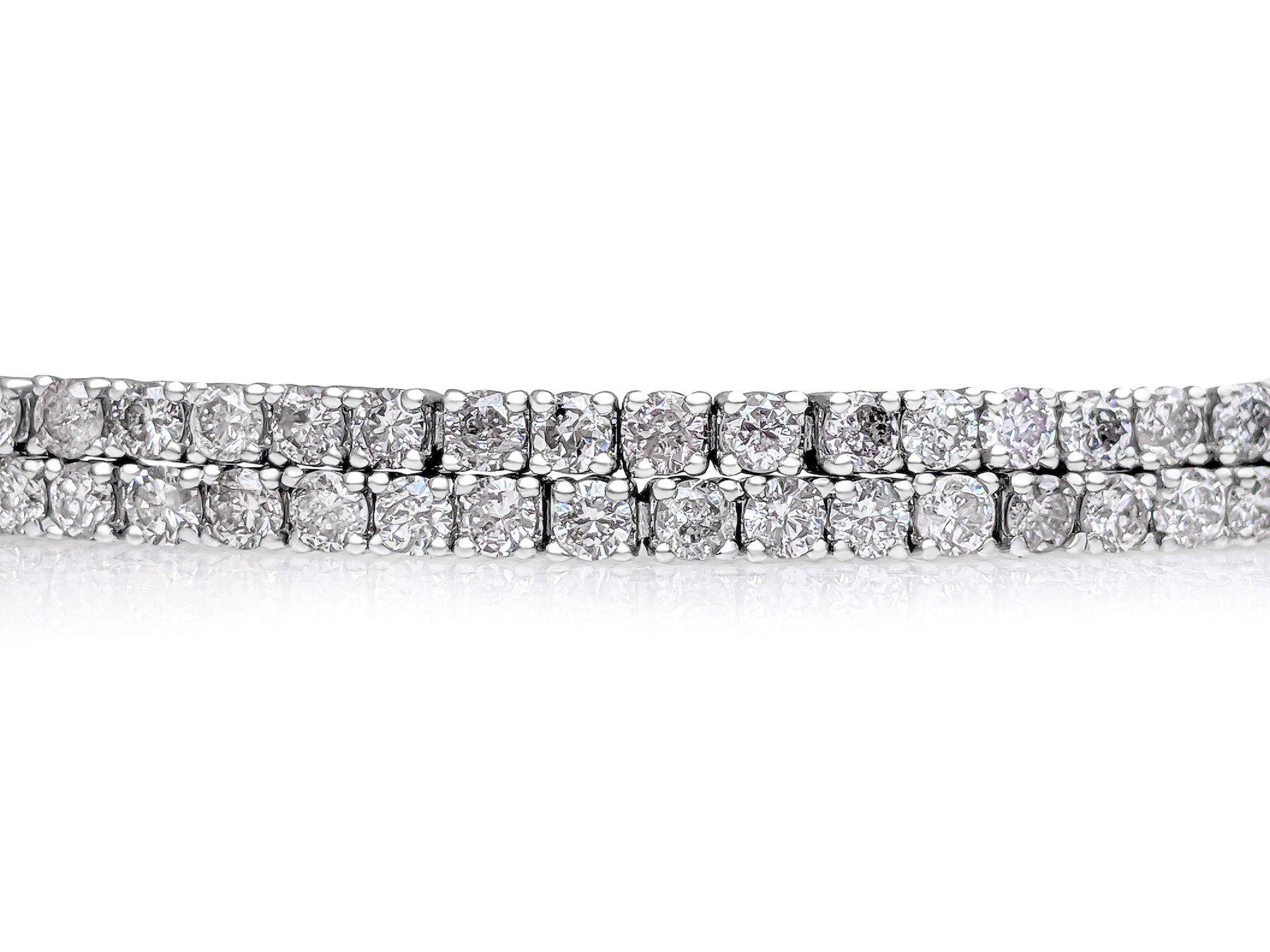 Donna NESSUNA RISERVA!  -  Bracciale Tennis con diamanti 1,50 carati E-G in oro bianco 14K in vendita